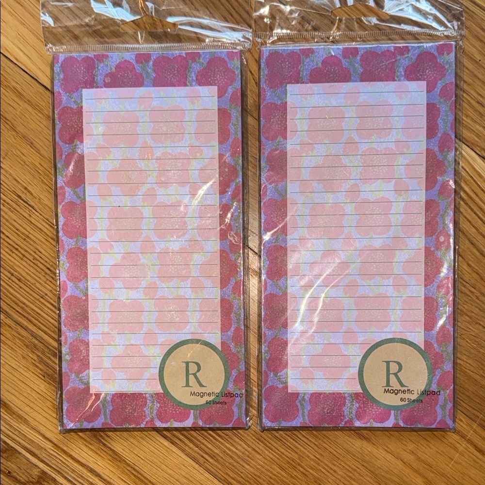 Monogram “R” Set of Two Magnetic Listpads!